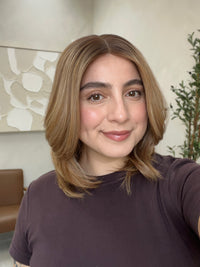 Follea Style Silk Top, Lace Front Wig - Cappuccino 5035 Medium Brown with Highlights - R3984