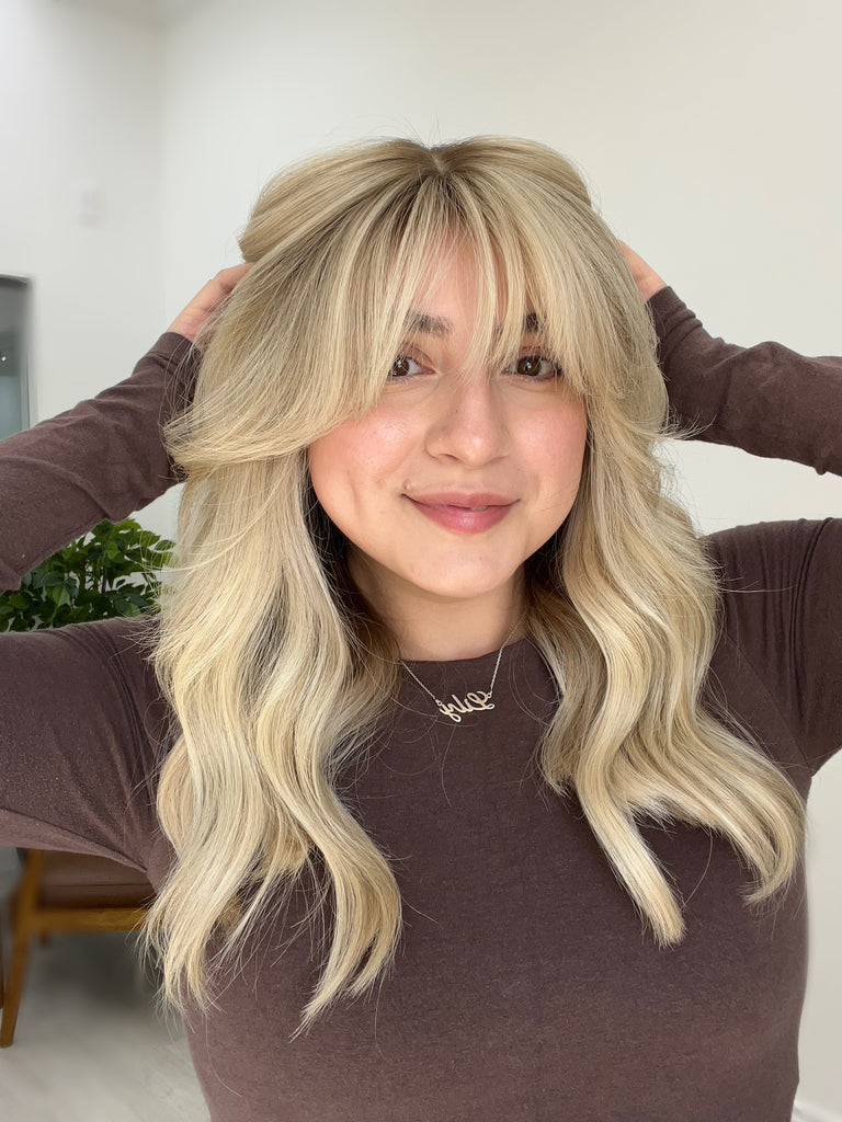 lace top human hair wig - blonde human hair wig - lace top wigs for women - breathable human hair wigs - affordable natural hair wigs - full coverage human hair wigs

