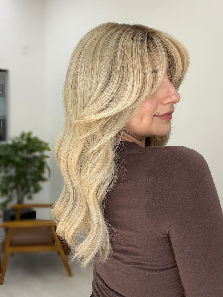 lace top human hair wig - blonde human hair wig - lace top wigs for women - breathable human hair wigs - affordable natural hair wigs - full coverage human hair wigs
