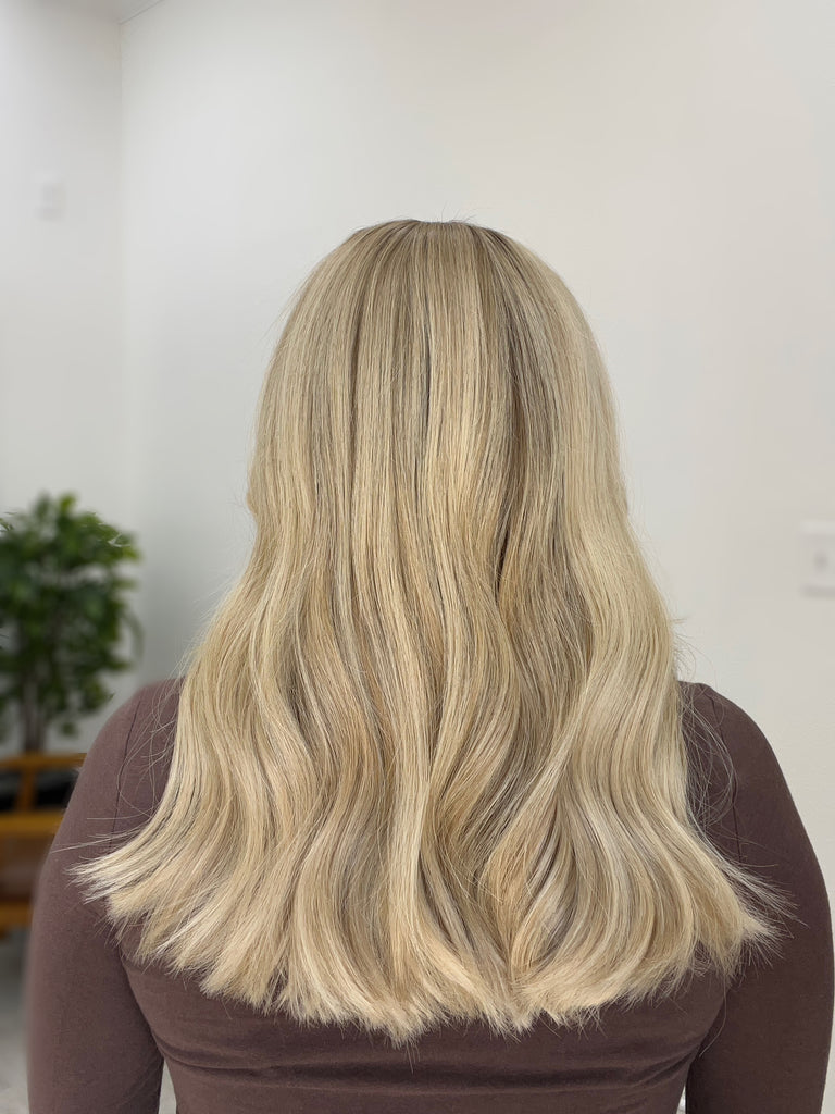  lace top human hair wig - blonde human hair wig - lace top wigs for women - breathable human hair wigs - affordable natural hair wigs - full coverage human hair wigs
