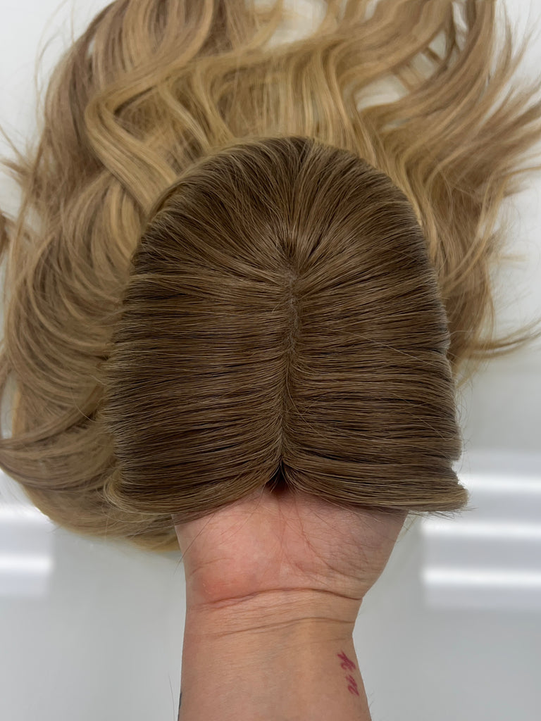 human hair toppers for women - silk or lace hair topper - gently used hair topper - silk top topper - hair topper hairstyles - used toppers for sale 
