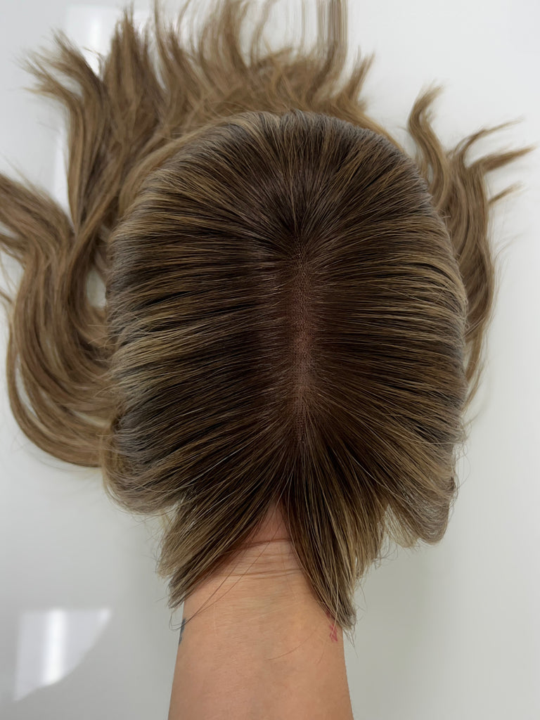 lace top human hair wig - brunette human hair wig - lace top wigs for women - breathable human hair wigs - affordable natural hair wigs - full coverage human hair wigs
