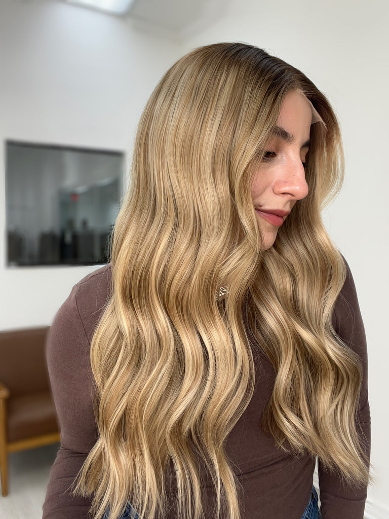  lace top human hair wig - blonde human hair wig - lace top wigs for women - breathable human hair wigs - affordable natural hair wigs - full coverage human hair wigs
