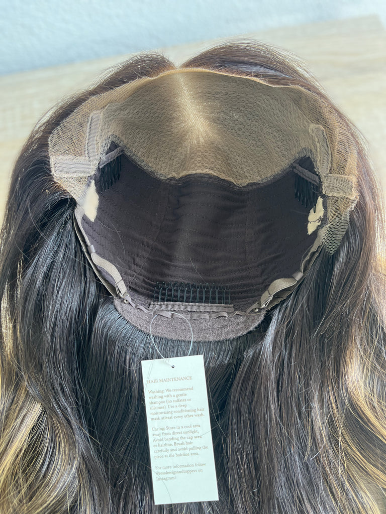 lace top human hair wig - brunette human hair wig - lace top wigs for women - breathable human hair wigs - affordable natural hair wigs - full coverage human hair wigs