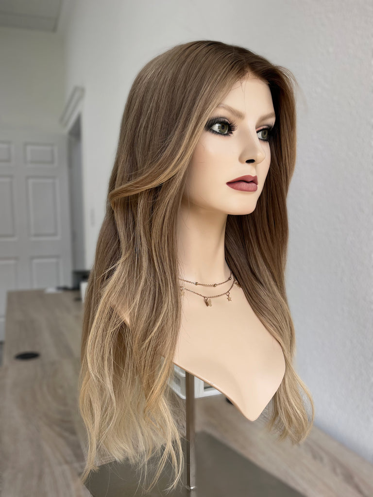  lace top human hair wig - blonde human hair wig - lace top wigs for women - breathable human hair wigs - affordable natural hair wigs - full coverage human hair wigs