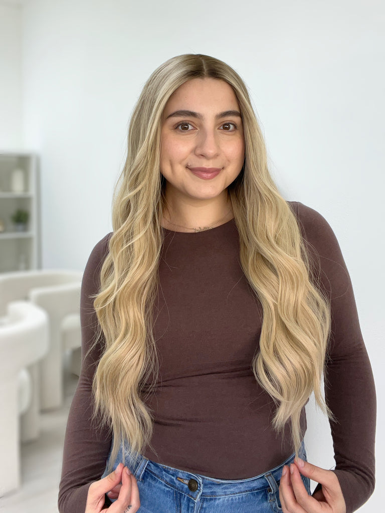  lace top human hair wig - blonde human hair wig - lace top wigs for women - breathable human hair wigs - affordable natural hair wigs - full coverage human hair wigs
