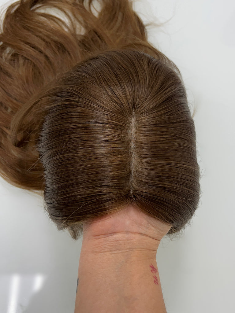 human hair toppers for women - silk or lace hair topper - gently used hair topper - silk top topper - hair topper hairstyles - used toppers for sale 
