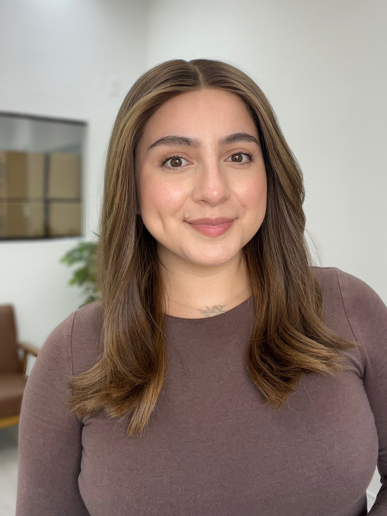 lace top human hair wig - brunette human hair wig - lace top wigs for women - breathable human hair wigs - affordable natural hair wigs - full coverage human hair wigs
