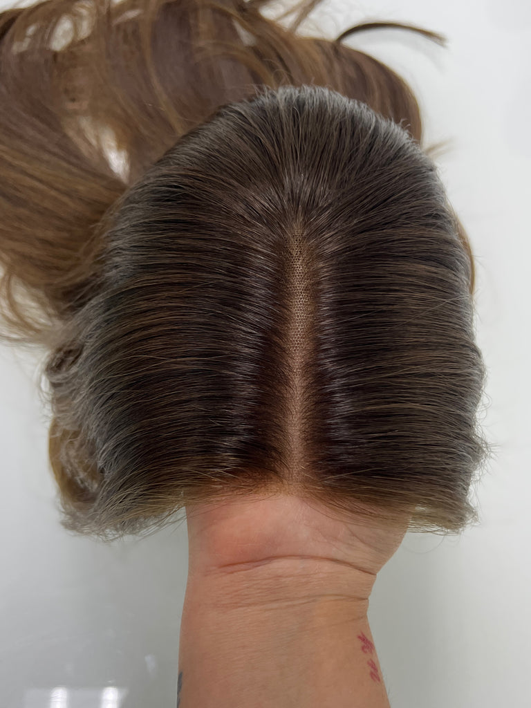 lace top human hair wig - brunette human hair wig - lace top wigs for women - breathable human hair wigs - affordable natural hair wigs - full coverage human hair wigs
