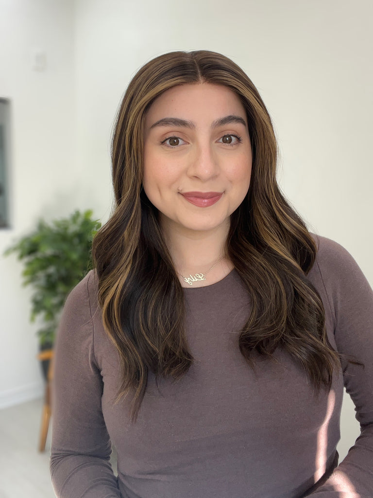 lace top human hair wig - brunette human hair wig - lace top wigs for women - breathable human hair wigs - affordable natural hair wigs - full coverage human hair wigs
