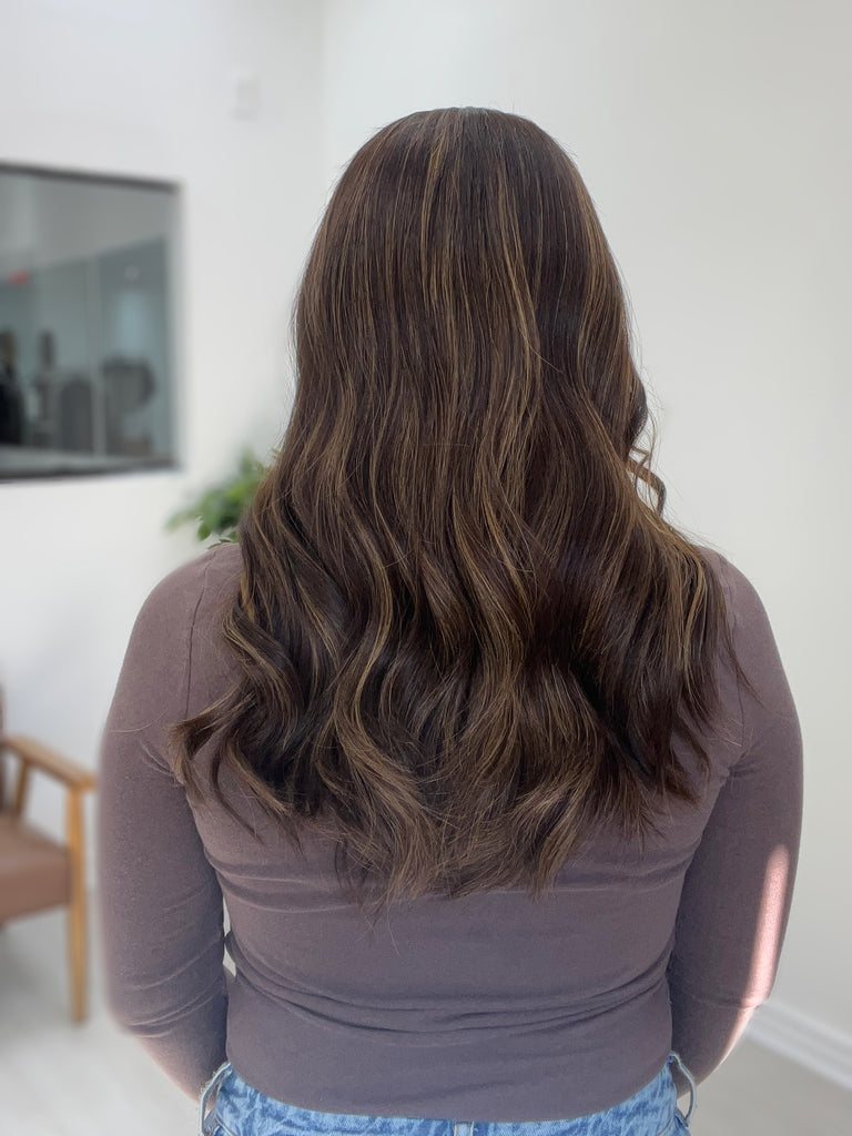 lace top human hair wig - brunette human hair wig - lace top wigs for women - breathable human hair wigs - affordable natural hair wigs - full coverage human hair wigs
