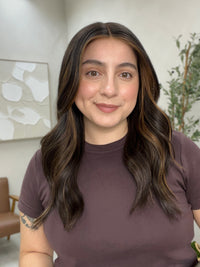 Lu's Wigs Velour Lace Top Wig - Tate Soft Black with Balayage - R4035