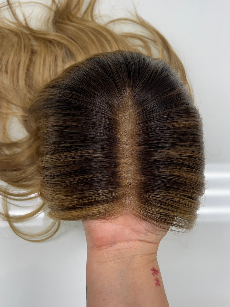 human hair toppers for women - silk or lace hair topper - gently used hair topper - silk top topper - hair topper hairstyles - used toppers for sale 
