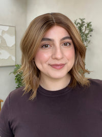 Follea Style Silk Top, Lace Front Wig - Cappuccino 5035 Medium Brown with Highlights - R3987