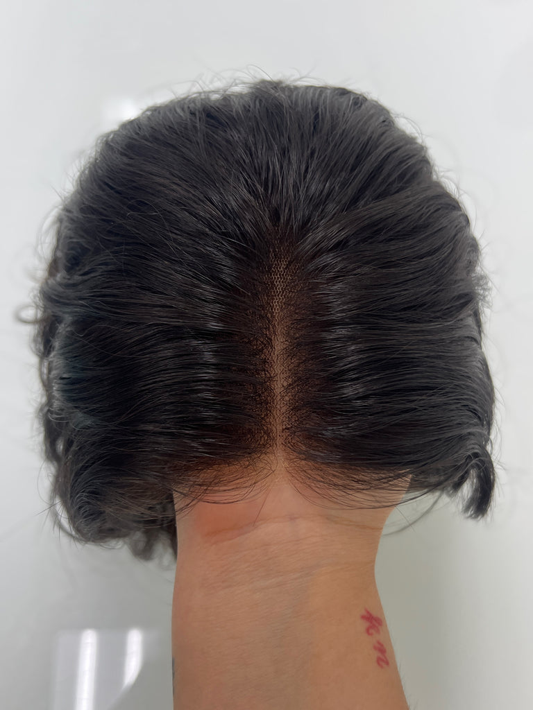  lace top human hair wig - brunette human hair wig - lace top wigs for women - breathable human hair wigs - affordable natural hair wigs - full coverage human hair wigs
