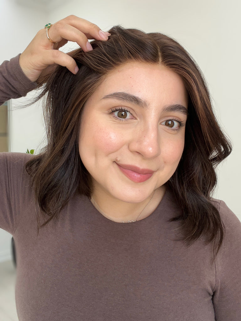  lace top human hair wig - brunette human hair wig - lace top wigs for women - breathable human hair wigs - affordable natural hair wigs - full coverage human hair wigs
