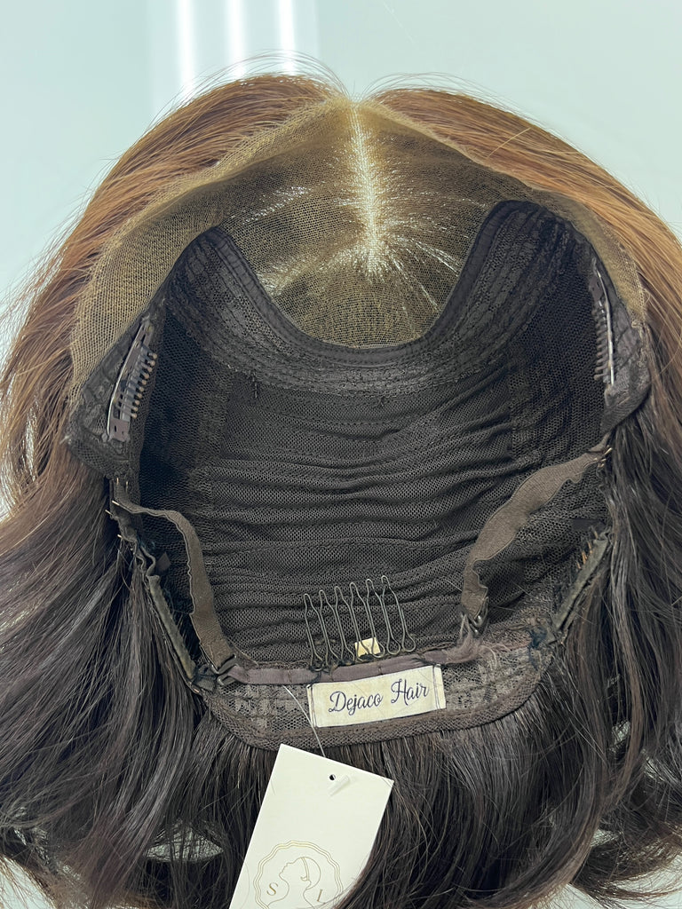  lace top human hair wig - brunette human hair wig - lace top wigs for women - breathable human hair wigs - affordable natural hair wigs - full coverage human hair wigs
