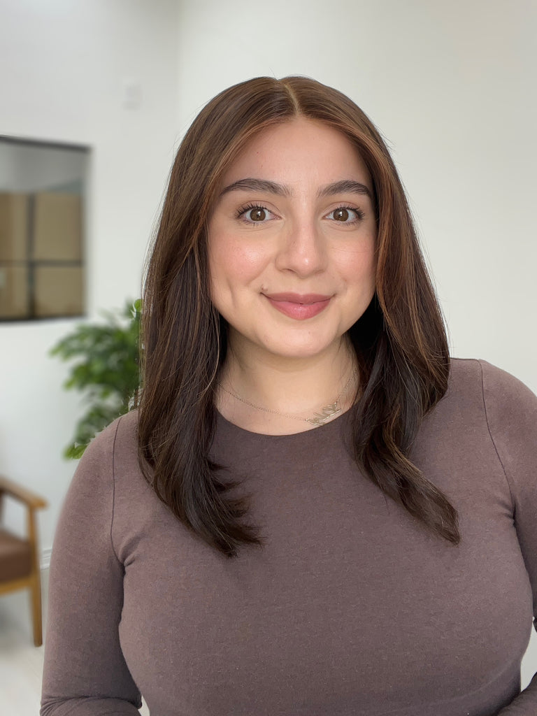  lace top human hair wig - brunette human hair wig - lace top wigs for women - breathable human hair wigs - affordable natural hair wigs - full coverage human hair wigs
