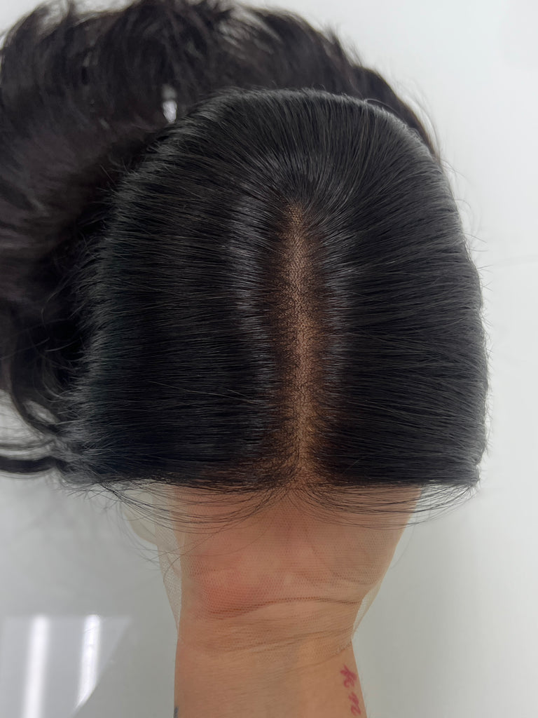 lace top human hair wig - black human hair wig - lace top wigs for women - breathable human hair wigs - affordable natural hair wigs - full coverage human hair wigs