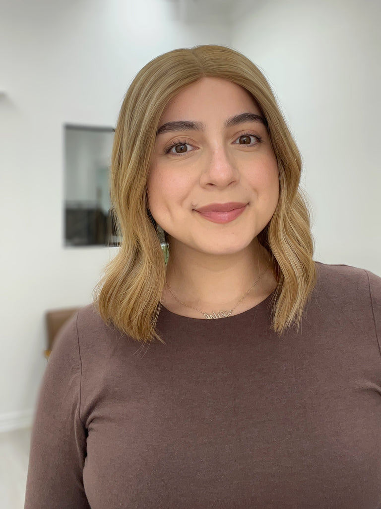 human hair toppers for women - silk or lace hair topper - gently used hair topper - silk top topper - hair topper hairstyles - used toppers for sale 
