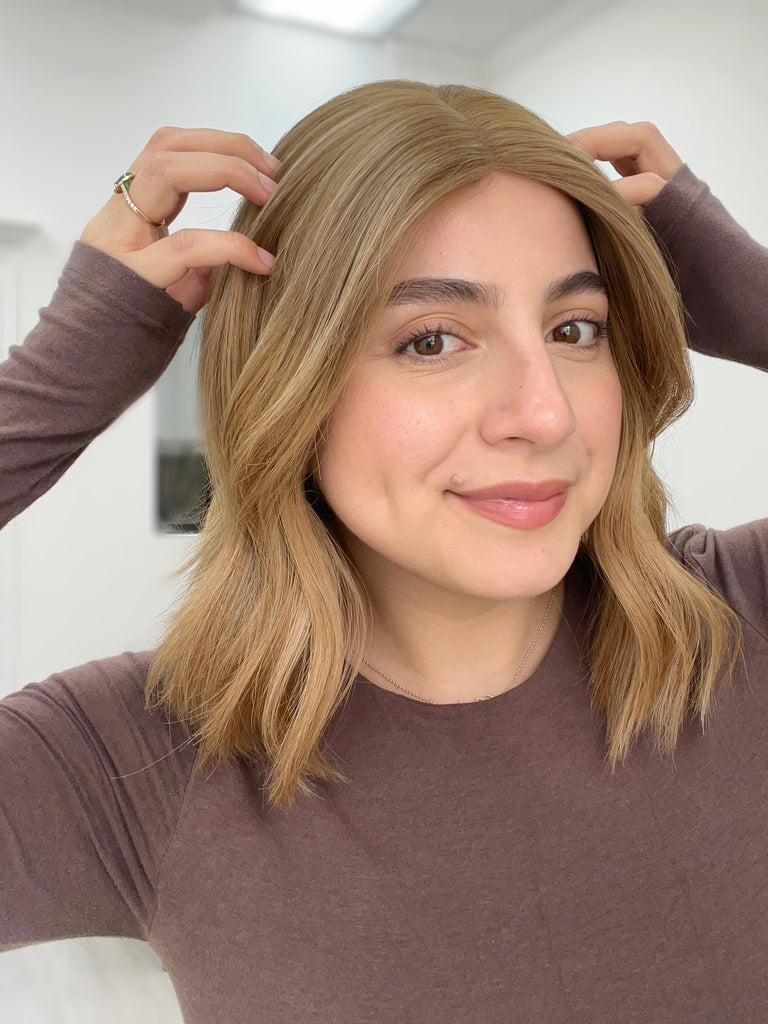 human hair toppers for women - silk or lace hair topper - gently used hair topper - silk top topper - hair topper hairstyles - used toppers for sale 
