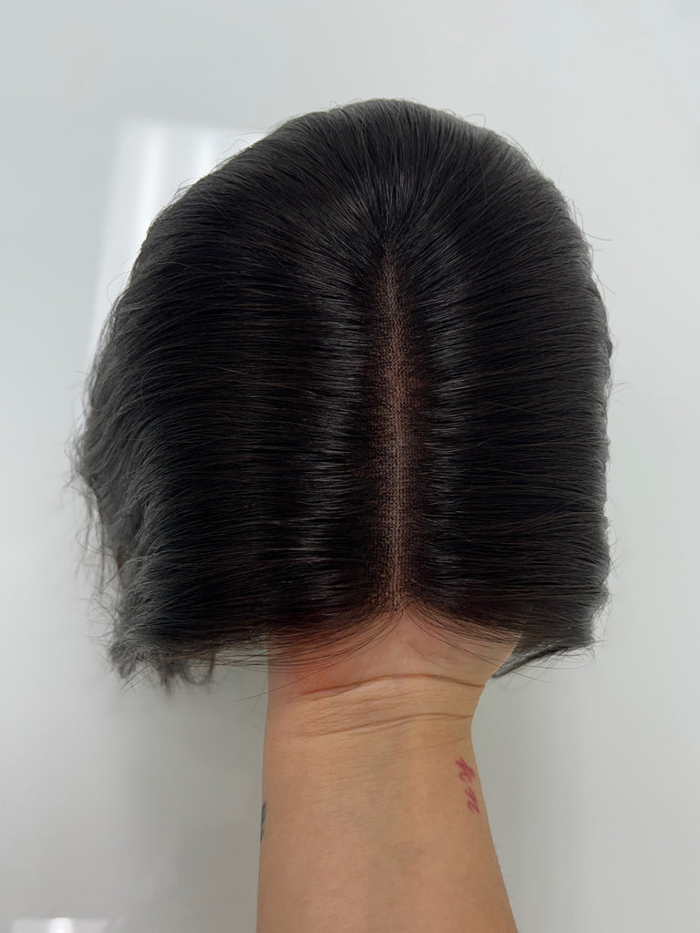 lace top human hair wig - brunette human hair wig - lace top wigs for women - breathable human hair wigs - affordable natural hair wigs - full coverage human hair wigs
