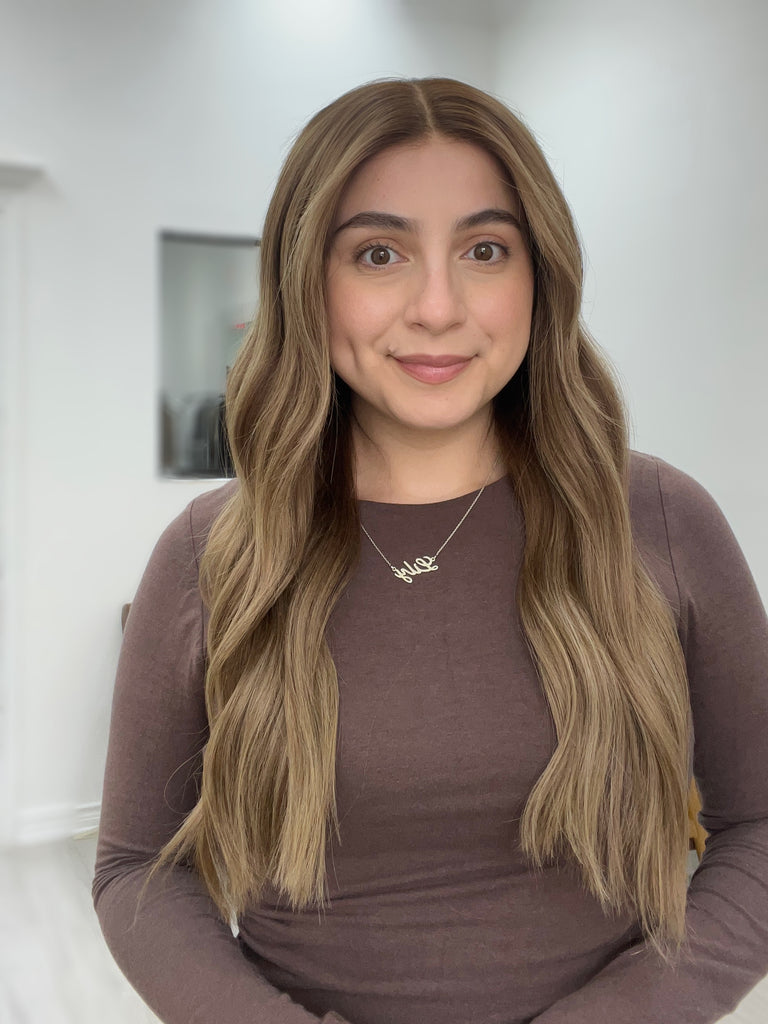  lace top human hair wig - brunette human hair wig - lace top wigs for women - breathable human hair wigs - affordable natural hair wigs - full coverage human hair wigs
