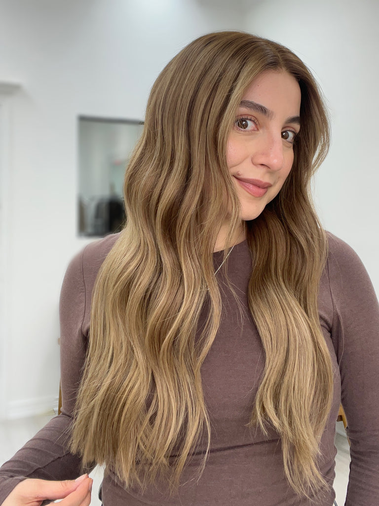  lace top human hair wig - brunette human hair wig - lace top wigs for women - breathable human hair wigs - affordable natural hair wigs - full coverage human hair wigs
