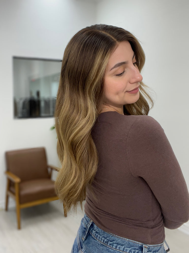  lace top human hair wig - brunette human hair wig - lace top wigs for women - breathable human hair wigs - affordable natural hair wigs - full coverage human hair wigs
