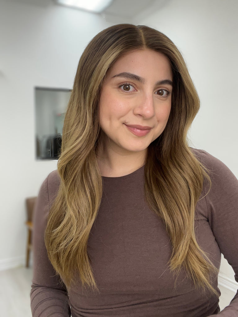  lace top human hair wig - brunette human hair wig - lace top wigs for women - breathable human hair wigs - affordable natural hair wigs - full coverage human hair wigs
