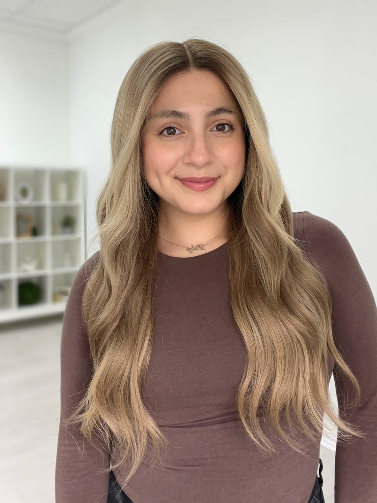 lace top human hair wig - blonde human hair wig - lace top wigs for women - breathable human hair wigs - affordable natural hair wigs - full coverage human hair wigs
