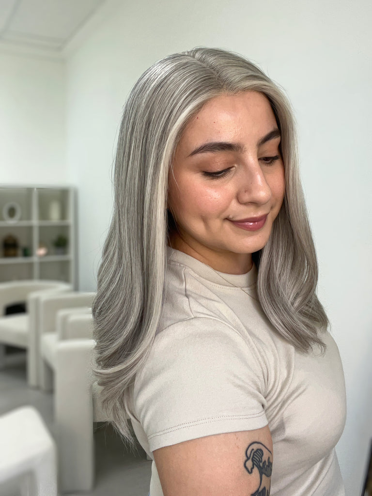 lace top human hair wig - brunette human hair wig - lace top wigs for women - breathable human hair wigs - affordable natural hair wigs - full coverage human hair wigs
