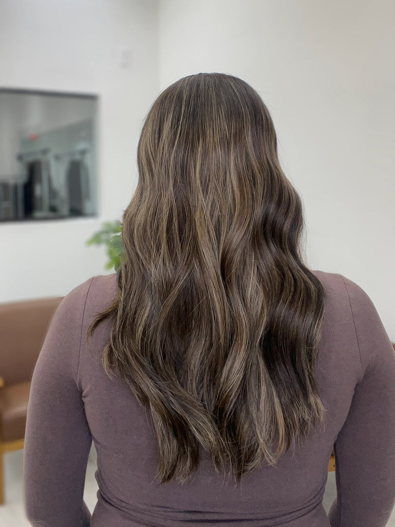lace top human hair wig - brunette human hair wig - lace top wigs for women - breathable human hair wigs - affordable natural hair wigs - full coverage human hair wigs
