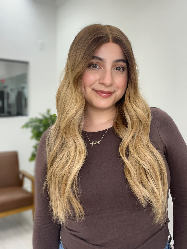  lace top human hair wig - blonde human hair wig - lace top wigs for women - breathable human hair wigs - affordable natural hair wigs - full coverage human hair wigs
