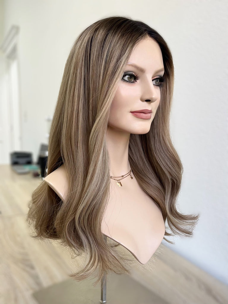  lace top human hair wig - blonde human hair wig - lace top wigs for women - breathable human hair wigs - affordable natural hair wigs - full coverage human hair wigs