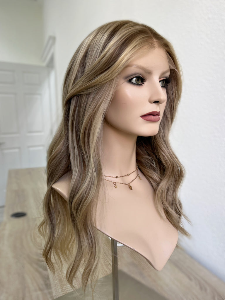  lace top human hair wig - blonde human hair wig - lace top wigs for women - breathable human hair wigs - affordable natural hair wigs - full coverage human hair wigs