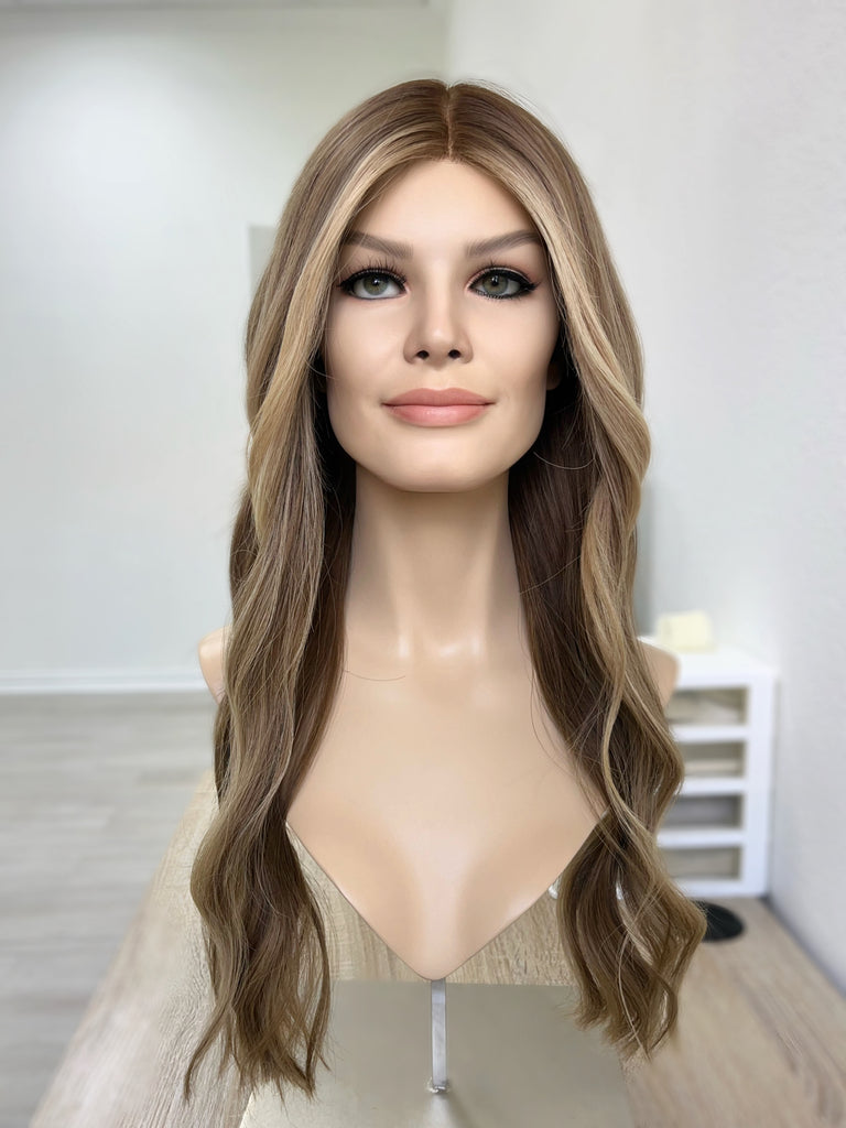  lace top human hair wig - blonde human hair wig - lace top wigs for women - breathable human hair wigs - affordable natural hair wigs - full coverage human hair wigs