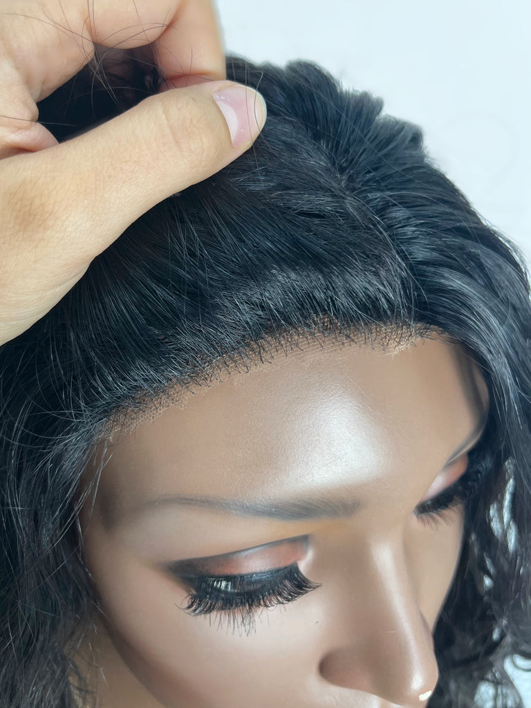 Milano Divine Lace Top Wavy Wig, "Natural Soft Black" (R1620) - Silk or Lace