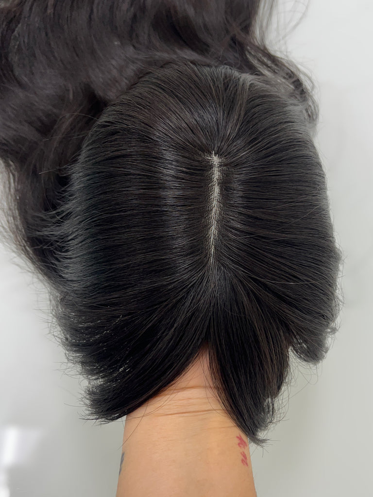human hair toppers for women - silk or lace hair topper - gently used hair topper - silk top topper - hair topper hairstyles - used toppers for sale 
