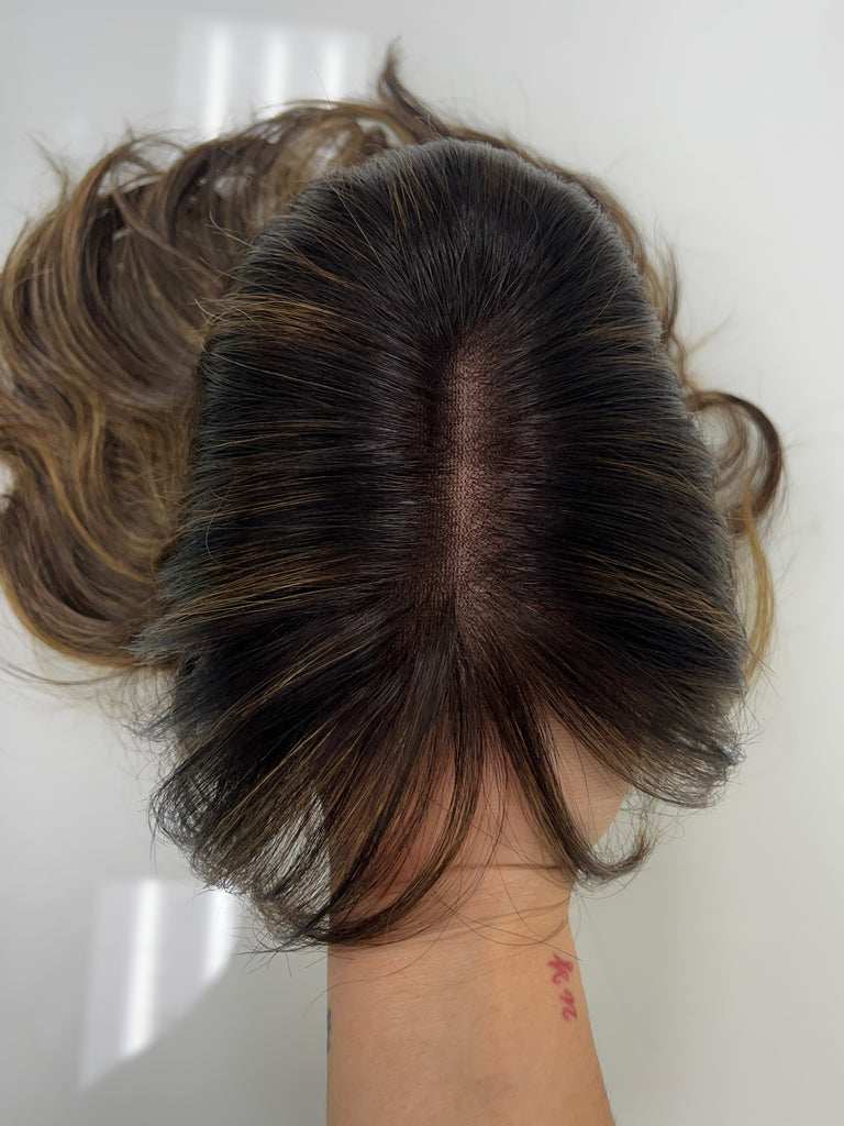  lace top human hair wig - brunette human hair wig - lace top wigs for women - breathable human hair wigs - affordable natural hair wigs - full coverage human hair wigs
