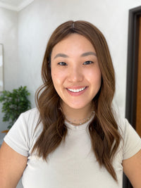 Lusta Hair Silk Top Topper - Warm Brown Caramel Balayage - R4128
