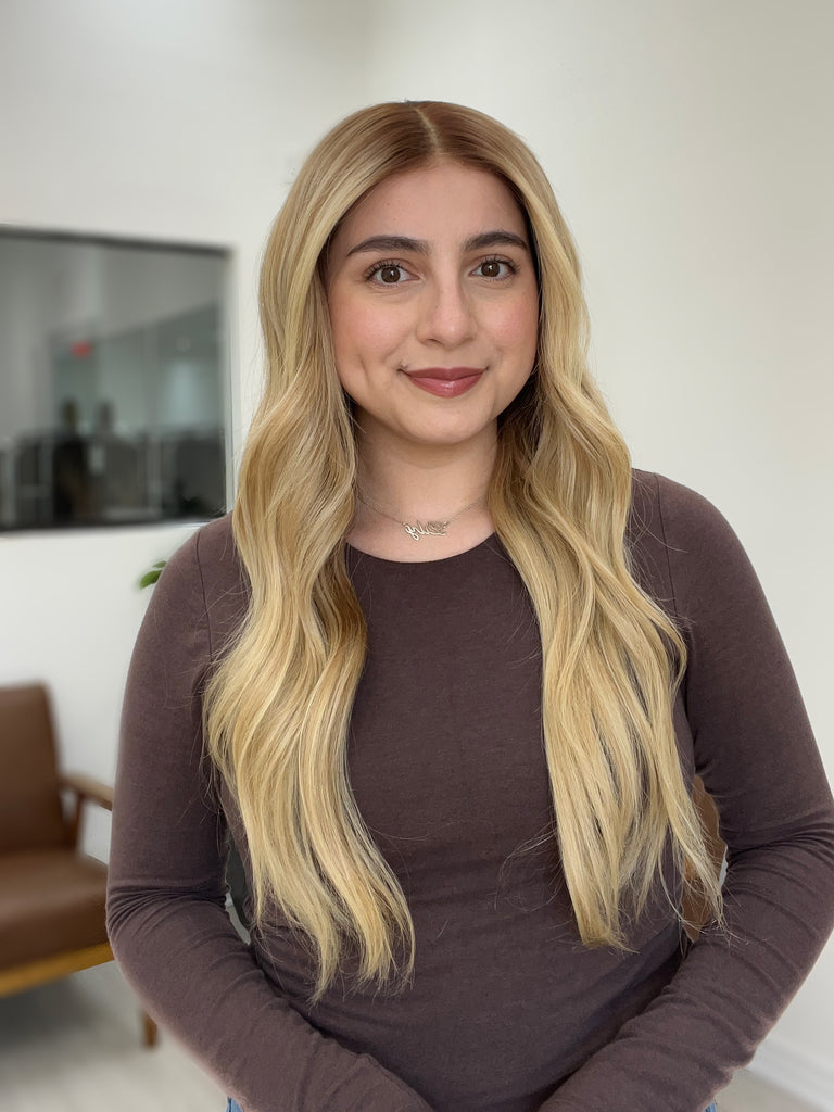  lace top human hair wig - blonde human hair wig - lace top wigs for women - breathable human hair wigs - affordable natural hair wigs - full coverage human hair wigs