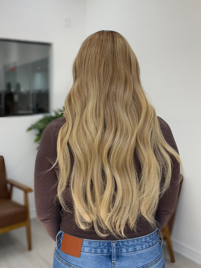  lace top human hair wig - blonde human hair wig - lace top wigs for women - breathable human hair wigs - affordable natural hair wigs - full coverage human hair wigs