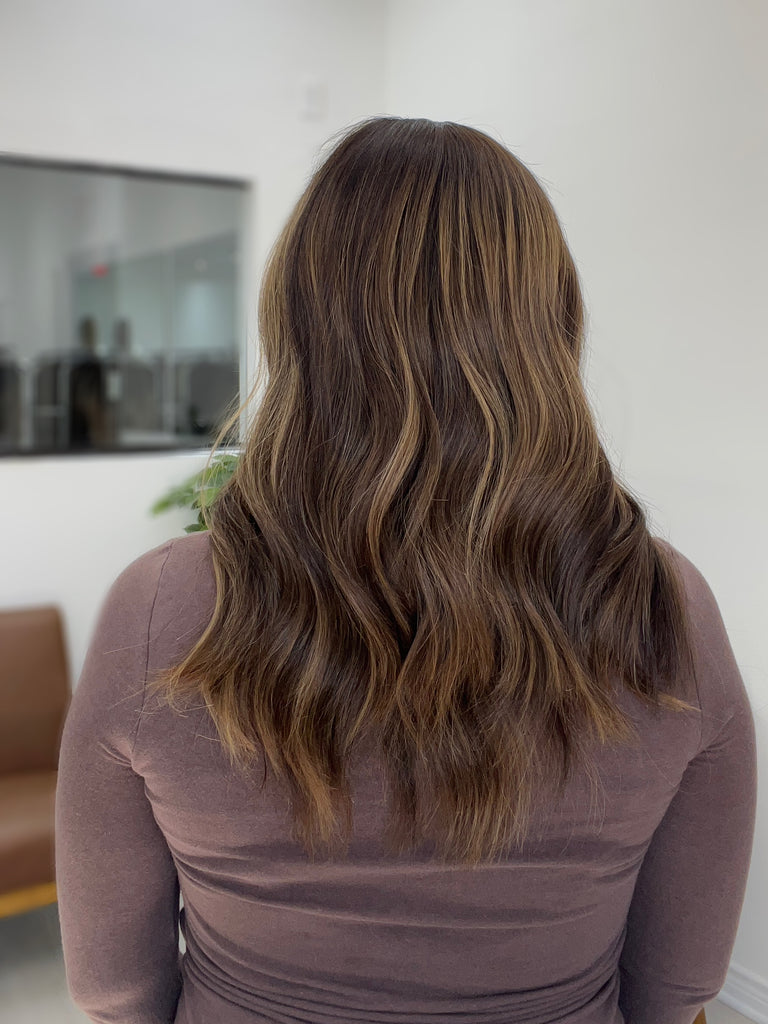 lace top human hair wig - brunette human hair wig - lace top wigs for women - breathable human hair wigs - affordable natural hair wigs - full coverage human hair wigs