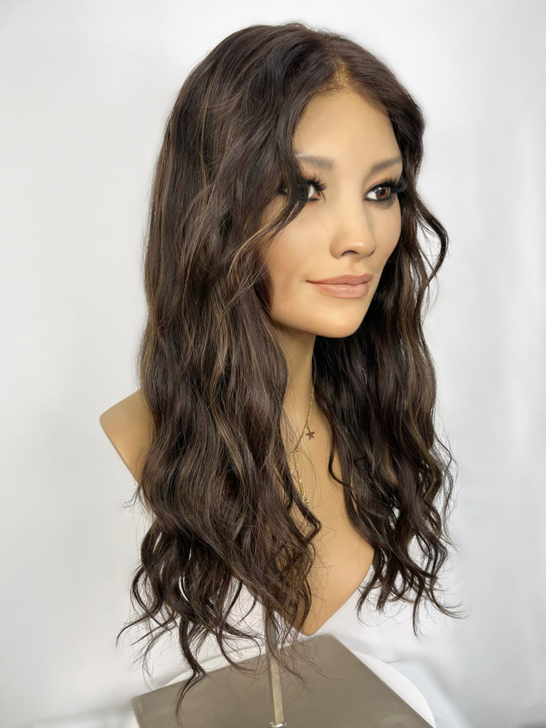 Lu's Active Lace Top Wavy Wig, "Katie" (R1712) - Silk or Lace