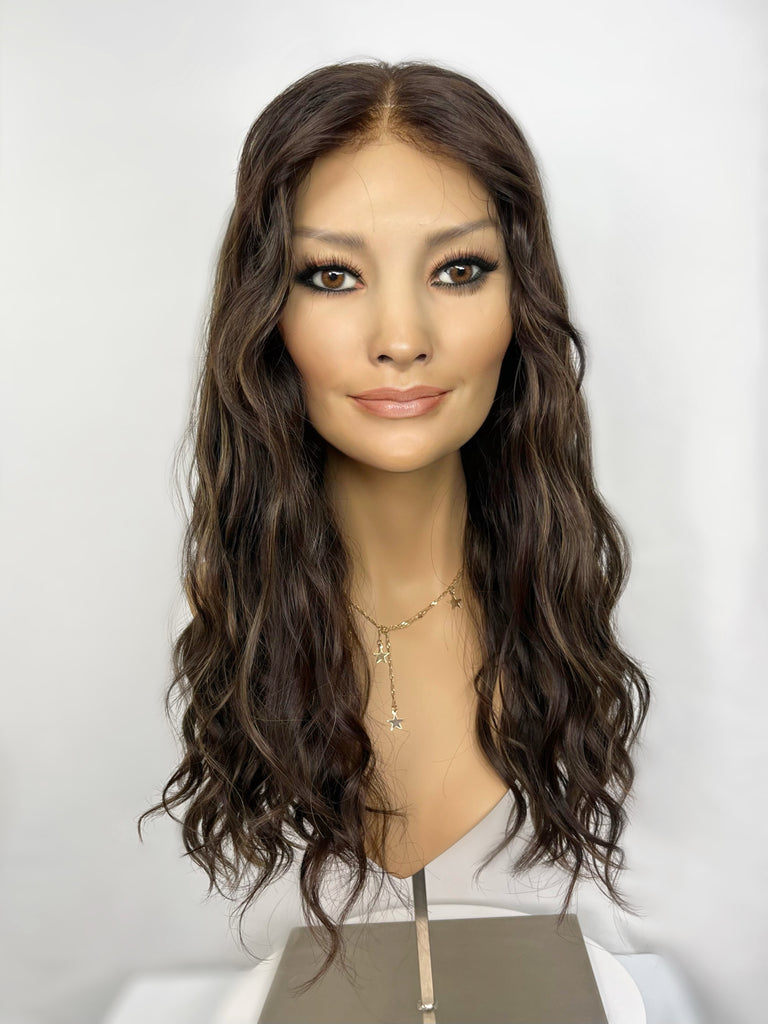 Lu's Active Lace Top Wavy Wig, "Katie" (R1712) - Silk or Lace