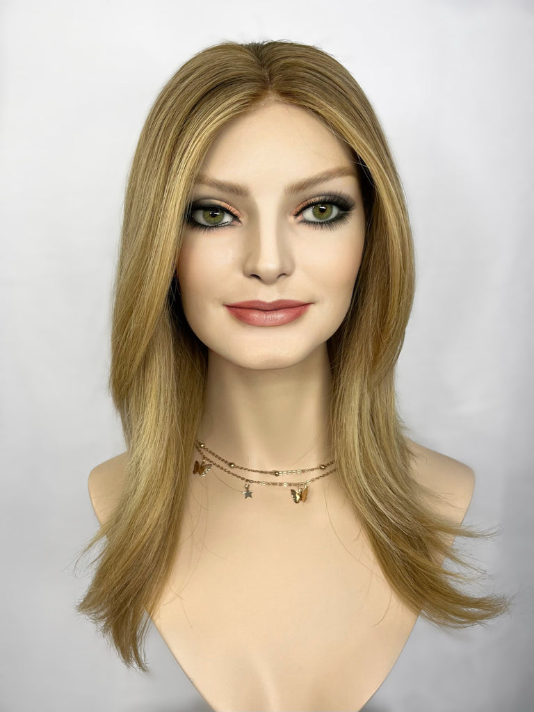 Milano Mono Top Wig, "Light Honey Golden Balayage" (R1705) - Silk or Lace