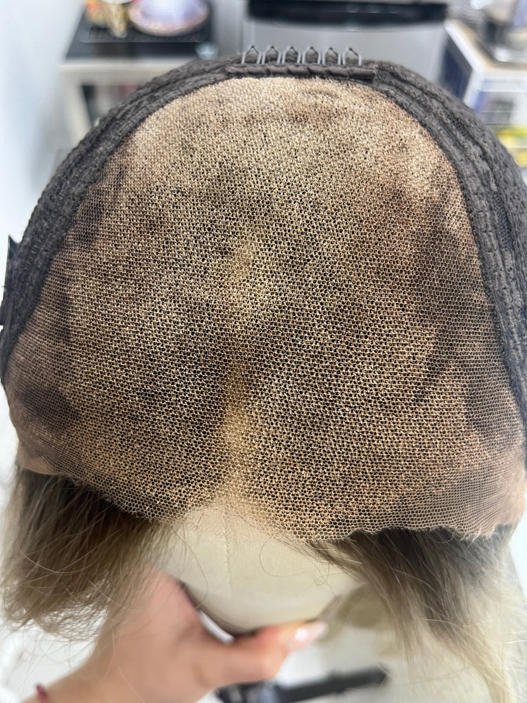 lace top human hair wig - blonde human hair wig - lace top wigs for women - breathable human hair wigs - affordable natural hair wigs - full coverage human hair wigs