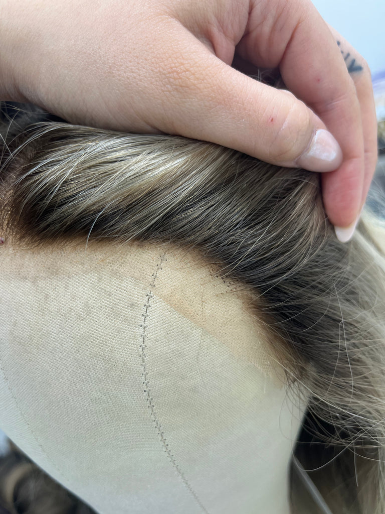 lace top human hair wig - blonde human hair wig - lace top wigs for women - breathable human hair wigs - affordable natural hair wigs - full coverage human hair wigs