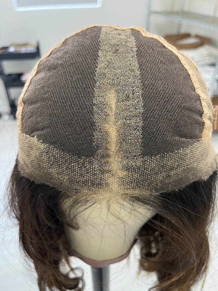 lace top human hair wig - brunette human hair wig - lace top wigs for women - breathable human hair wigs - affordable natural hair wigs - full coverage human hair wigs